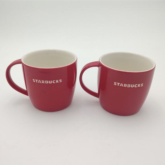 Starbucks 16 oz Ceramic Mug Set Red Partridge Bird Coffee Cups 2011 Holiday - Picture 2 of 13